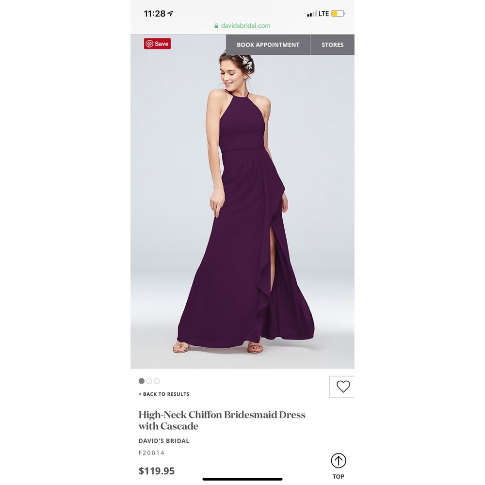 DAVID’S BRIDAL PLUM DRESS